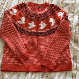 SHEIN Halloween Ghost Knit Sweater